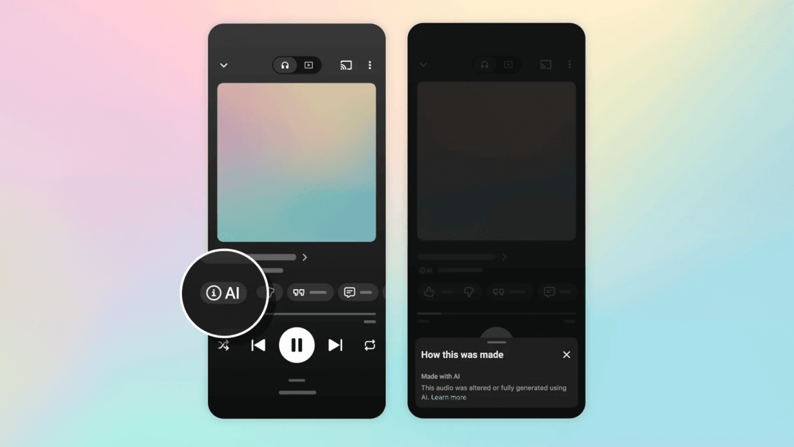 Singer or clanker? YouTube Music will tell you with new gen AI labeling.